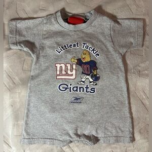 Reebok Kids Gray Littlest Tackle Giants Romper